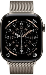 Apple Watch Series 11 GPS + Cellular 46mm Natural Titanium Case with Natural Milanese Loop - S/M