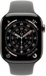 Apple Watch Series 11 GPS + Cellular 46mm Natural Titanium Case with Stone Grey Sport Band - S/M