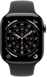 Apple Watch Series 11 GPS + Cellular 46mm Slate Titanium Case with Black Sport Band - M/L