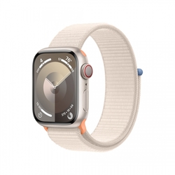 Apple Watch Series 9 41mm Cellular Hvězdně bílý hliník s hvězdně bílým provlékacím sportovním řemínkem
