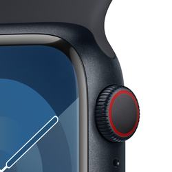 Apple Watch Series 9 41mm Cellular Temně inkoustový hliník s temně inkoustovým sportovním řemínkem