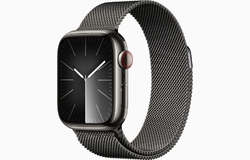 Apple Watch Series 9 45mm Cellular Grafitově šedý nerez s grafitově šedým milánským tahem