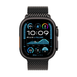 Apple Watch Ultra 2 GPS + Cellular 49mm Black Titanium Case with Black Titanium Milanese Loop - S (MX4W3CS/A)