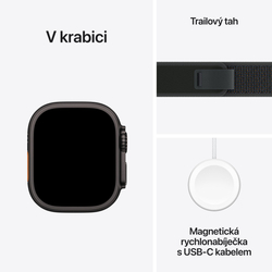 Apple Watch Ultra 2 GPS + Cellular 49mm Black Titanium Case with Black Trail Loop - M/L (MX4V3CS/A)