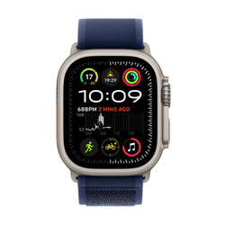 Apple Watch Ultra 2 GPS + Cellular 49mm Natural Titanium Case with Blue Trail Loop - M/L (MX4L3CS/A)