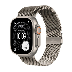 Apple Watch Ultra 3 49mm, titan s přírodním titanovým milánským tahem - L