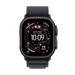 Apple Watch Ultra 3 GPS + Cellular 49mm Black Titanium Case with Black Alpine Loop - Large