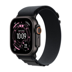 Apple Watch Ultra 3 GPS + Cellular 49mm Black Titanium Case with Black Alpine Loop - Small
