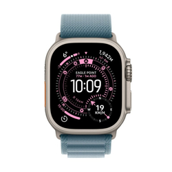 Apple Watch Ultra 3 GPS + Cellular 49mm Natural Titanium Case with Light Blue Alpine Loop - Large