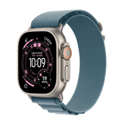 Apple Watch Ultra 3 GPS + Cellular 49mm Natural Titanium Case with Light Blue Alpine Loop - Medium