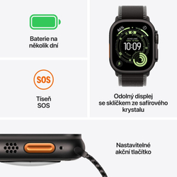 Apple Watch Ultra 3 GPS + Cellular 49mm Titanium + Titanium Mil Loop - Small