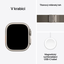 Apple Watch Ultra 3 GPS + Cellular 49mm Titanium + Titanium Mil Loop - Small