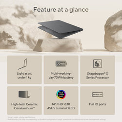 ASUS Zenbook A14 OLED UX3407QA-OLED305W Zabriskie Beige