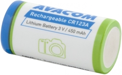 AVACOM Nabíjecí fotobaterie CR123A, CR23, DL123A Li-Fe 3V 500mAh 1.5Wh