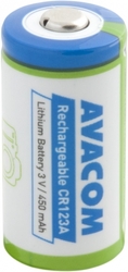 AVACOM Nabíjecí fotobaterie CR123A, CR23, DL123A Li-Fe 3V 500mAh 1.5Wh