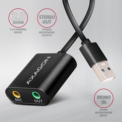 AXAGON ADA-12, USB 2.0 - externí zvuková karta