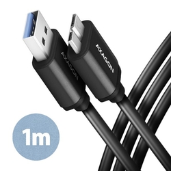 AXAGON BUMM3-AM10AB, SPEED kabel microUSB <-> USB-A, 1m