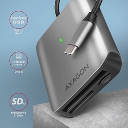 AXAGON CRE-S3C SuperSpeed USB-C UHS-II čtečka