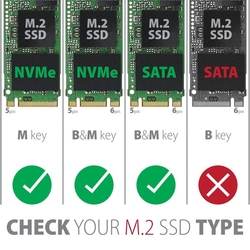AXAGON EEM2-GTS2, USB-C 10Gbps - M.2 NVMe & SATA SSD kovový THIN box, bezšroubkový