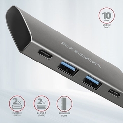 AXAGON HMC-4G2 USB-C 3.2 Gen 2 hub Speedster