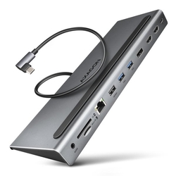 AXAGON HMC-4KX3 USB 5Gbps hub, 3x USB-A, 2x HDMI, DP