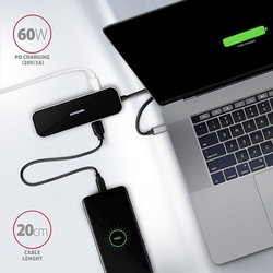 AXAGON HMC-6GL, USB 3.2 Gen 1 hub, PD 100W