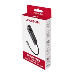 AXAGON HMC-6GL, USB 3.2 Gen 1 hub, PD 100W