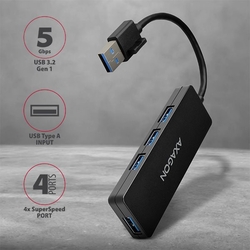 AXAGON HUE-G1A, 4x USB 3.2 Gen 1 SLIM hub