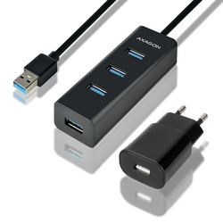 AXAGON HUE-S2BP 4x USB3.0 Charging hub 1.2m kabel vč. AC adaptéru