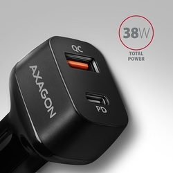 AXAGON PWC-PQ38 PD & QC car charger 38W