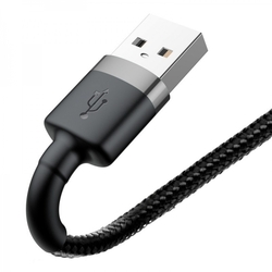 Baseus Cafule nabíjecí/datový kabel USB na Lightning 2,4A 0,5m, šedá-černá