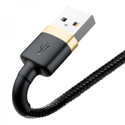 Baseus Cafule nabíjecí/datový kabel USB na Lightning 2,4A 1m, zlatá-černá