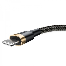 Baseus Cafule nabíjecí/datový kabel USB na Lightning 2,4A 1m, zlatá-černá