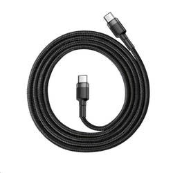 Baseus Cafule Series nabíjecí/datový kabel USB-C na USB-C PD2.0 60W Flash 1m, šedá-černá