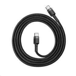 Baseus Cafule Series nabíjecí/datový kabel USB-C na USB-C PD2.0 60W Flash 2m, šedá-černá
