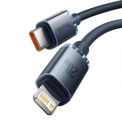Baseus Crystal Shine Series nabíjecí/datový kabel USB-C / Lightning 20W 2m, černá