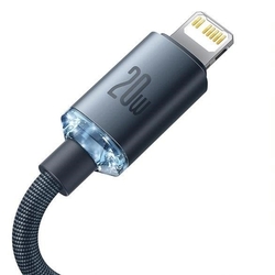Baseus Crystal Shine Series nabíjecí/datový kabel USB-C / Lightning 20W 2m, černá