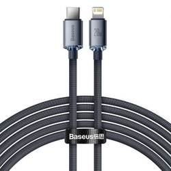Baseus Crystal Shine Series nabíjecí/datový kabel USB-C / Lightning 20W 2m, černá