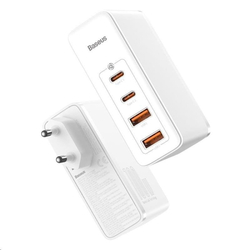 Baseus GaN2 Pro rychlonabíjecí adaptér 2x USB-C + 2x USB-A 100W bílá
