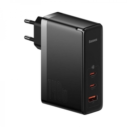Baseus GaN5 Pro rychlonabíjecí adaptér 2x USB-C + USB-A 140W černá
