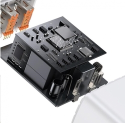 Baseus kompaktní rychlonabíjecí adaptér 2x USB-A, 1x USB-C 30W bílá
