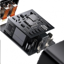 Baseus kompaktní rychlonabíjecí adaptér 2x USB-A, 1x USB-C 30W černá