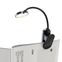 Baseus LED lampa na čtení s klipem, šedá