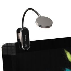 Baseus LED lampa na čtení s klipem, šedá