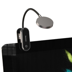 Baseus LED lampa na čtení s klipem, šedá