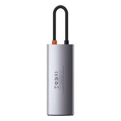 Baseus Metal Gleam Series 5v1 HUB USB-C (USB-C PD 100W, 3* USB 3.0, HDMI) šedá