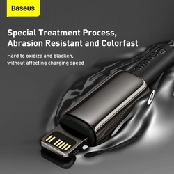 Baseus Tungsten Gold rychlonabíjecí / datový kabel USB-C na Lightning PD 20W 2m, černá