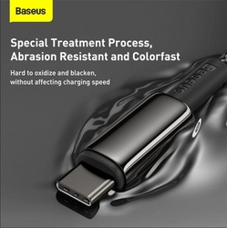 Baseus Tungsten Gold rychlonabíjecí / datový kabel USB-C na USB-C 100W 1m, černá