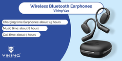 Bezdrátová Bluetooth sluchátka Viking V49
