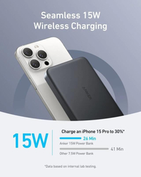 Bezdrátová powerbanka Anker MagGo 10000mAh, 30W černá